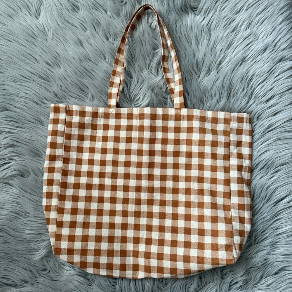 SEZANE Suzanne Gingham Tote - Picture 6 of 8